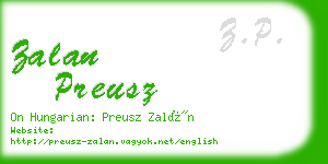 zalan preusz business card